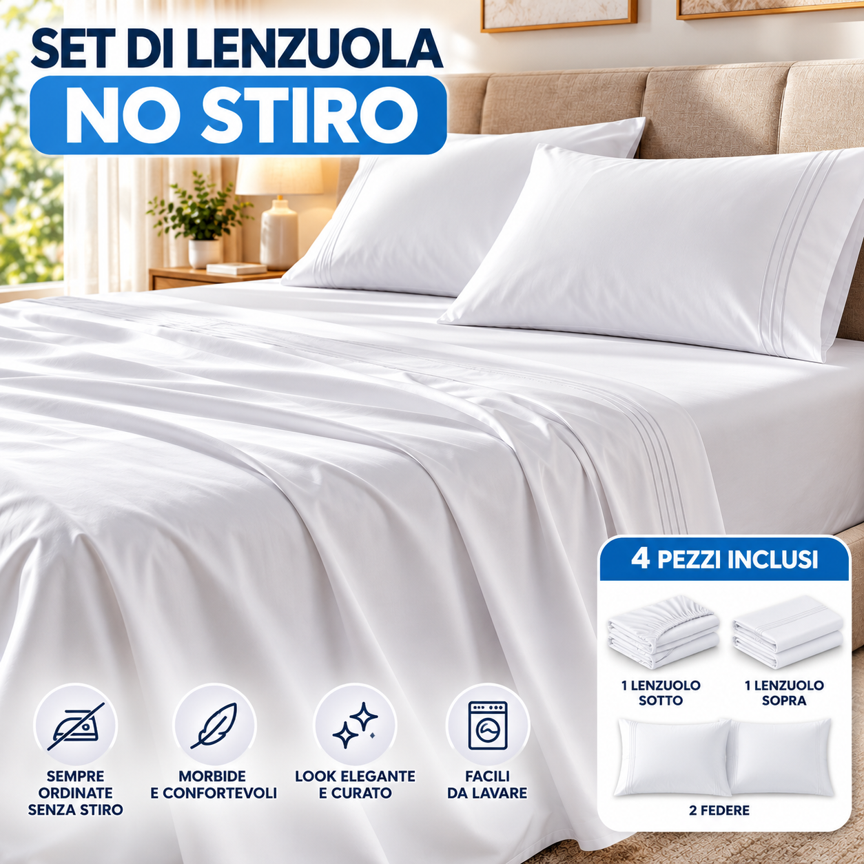 Set di Lenzuola no Stiro